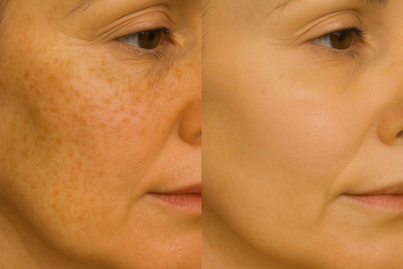 Pigmentation treatment before and after